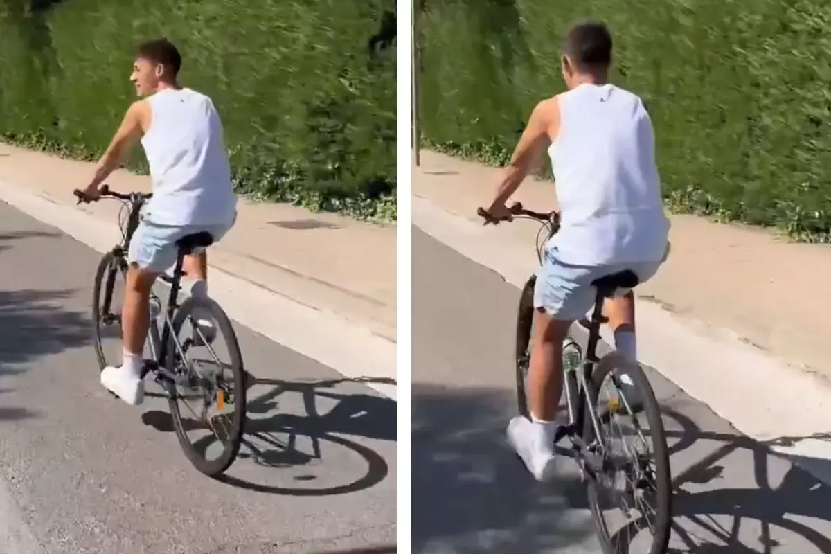 arda guler ispanyada bisiklet turuna cikti dinledigi sarkiya dikkat YEq1Fu9x