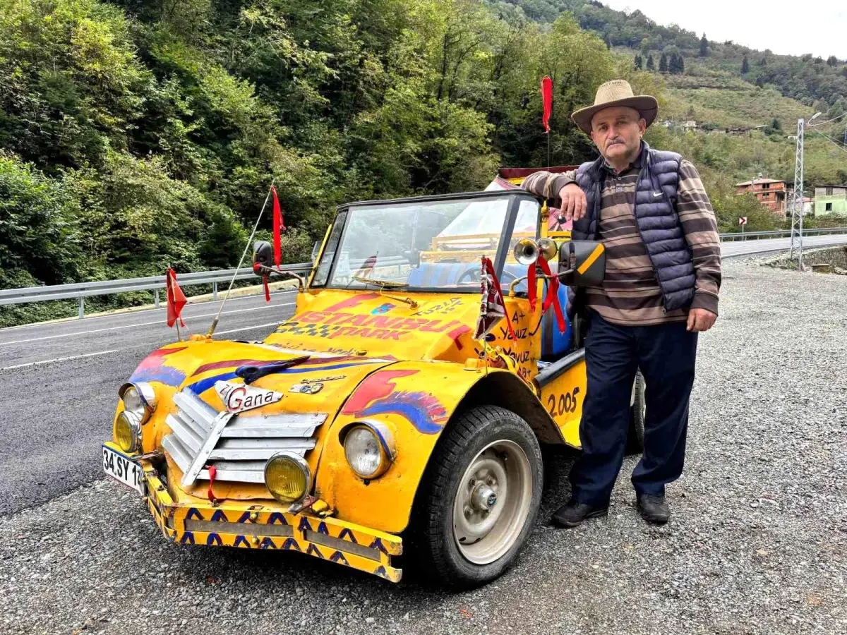 Trabzonlu Sabri Yavuz’un El Yapımı ‘Zigana’ Cabrio Aracı Dikkat Çekiyor