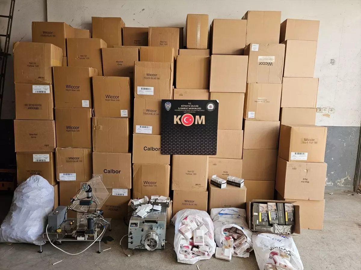 Kütahya’da 688 bin makaron kaçakçılığına operasyon