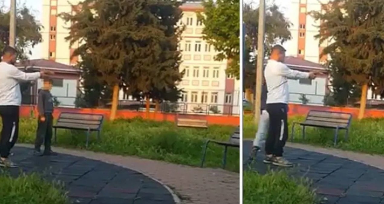 Şaşkınlık Yaratan Olay: Parkta Küçük Çocuğa Silah Eğitimi Verildi